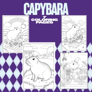 Capybara Coloring Pages Free