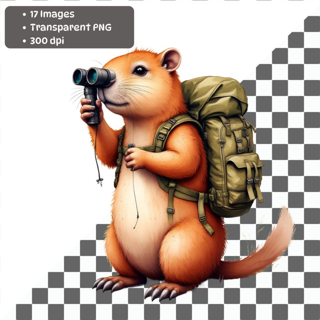 Cute Capybara clipart 5