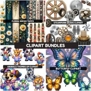 bartunecos clipart junk journal (12)