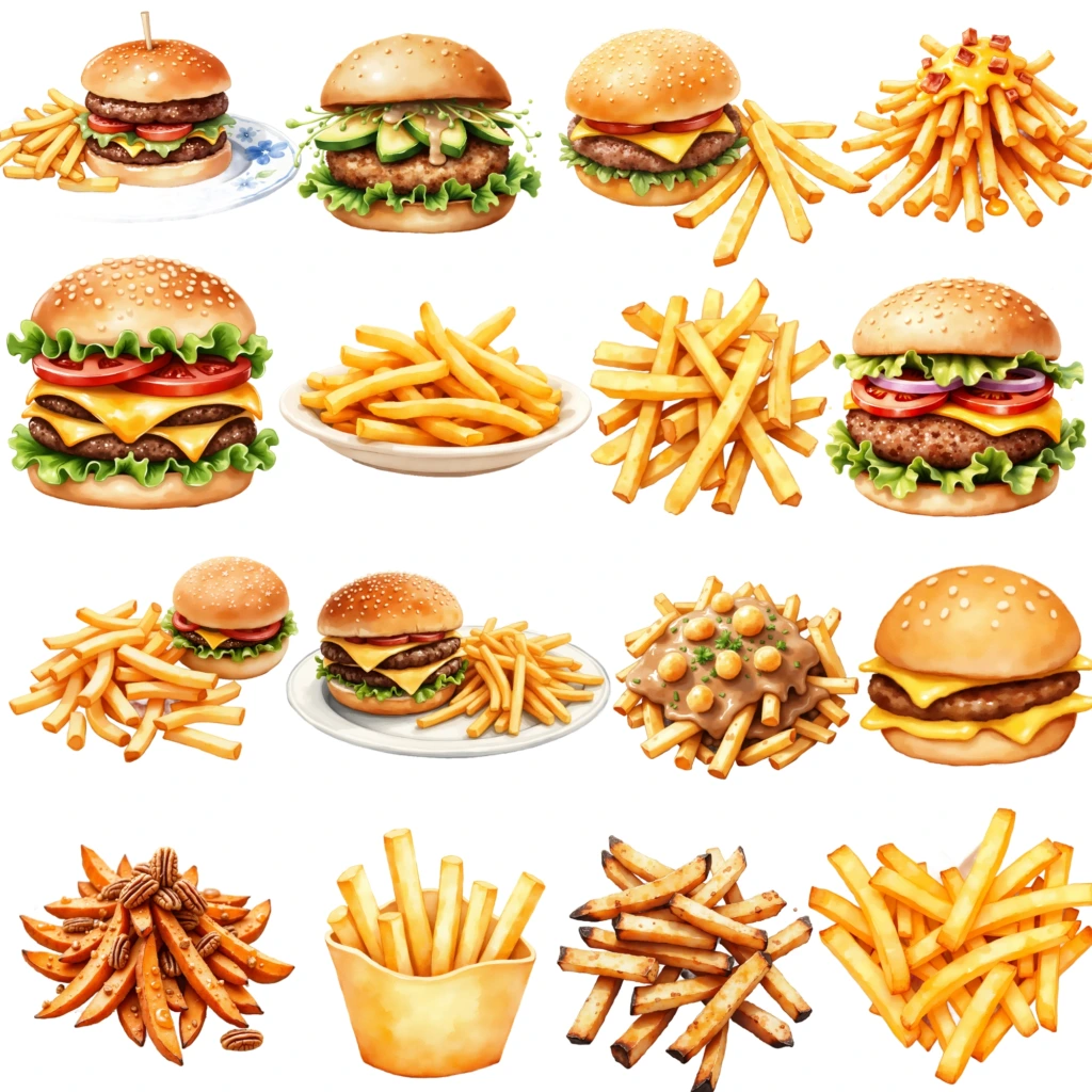 burgers fries 4