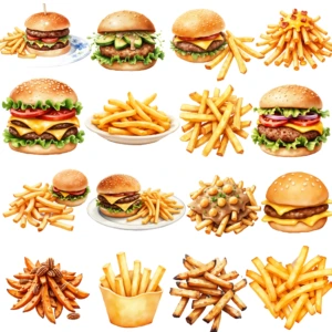burgers fries 4
