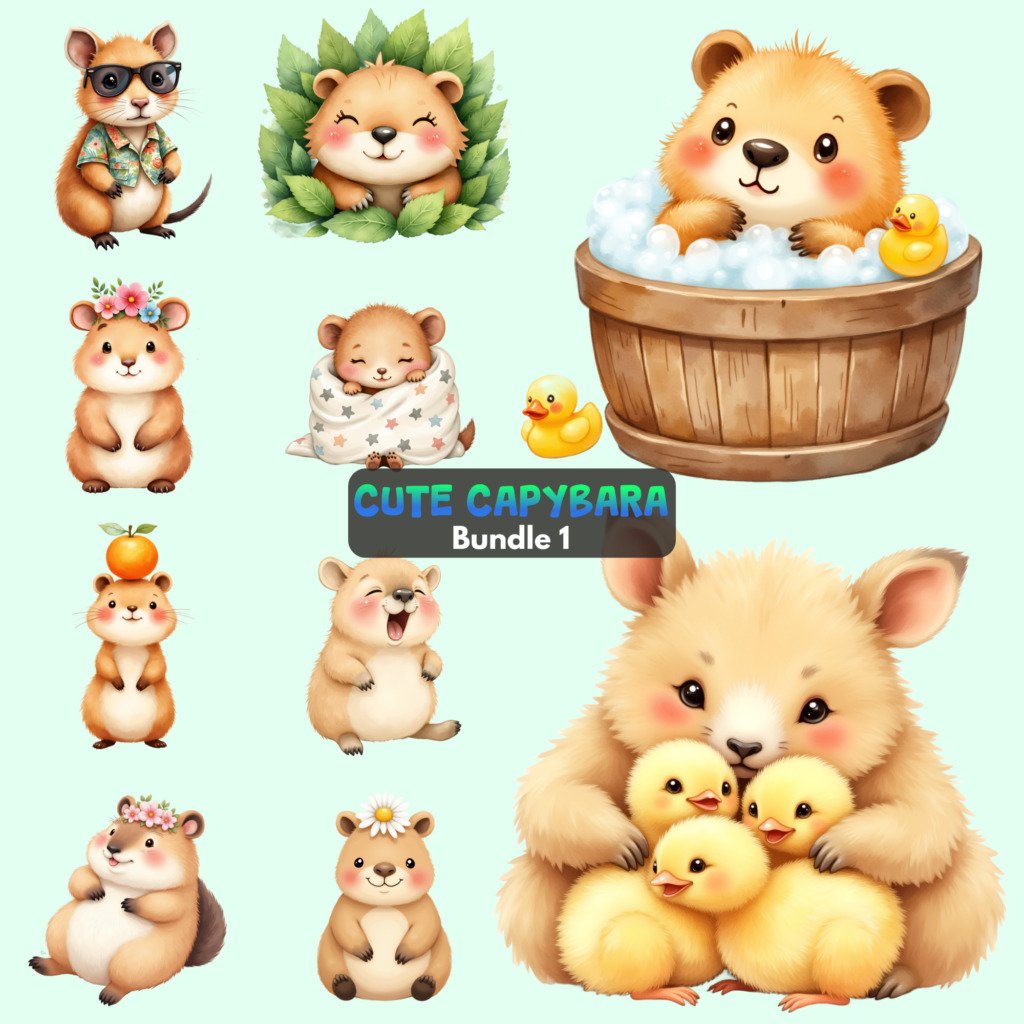 capybara clipart 6