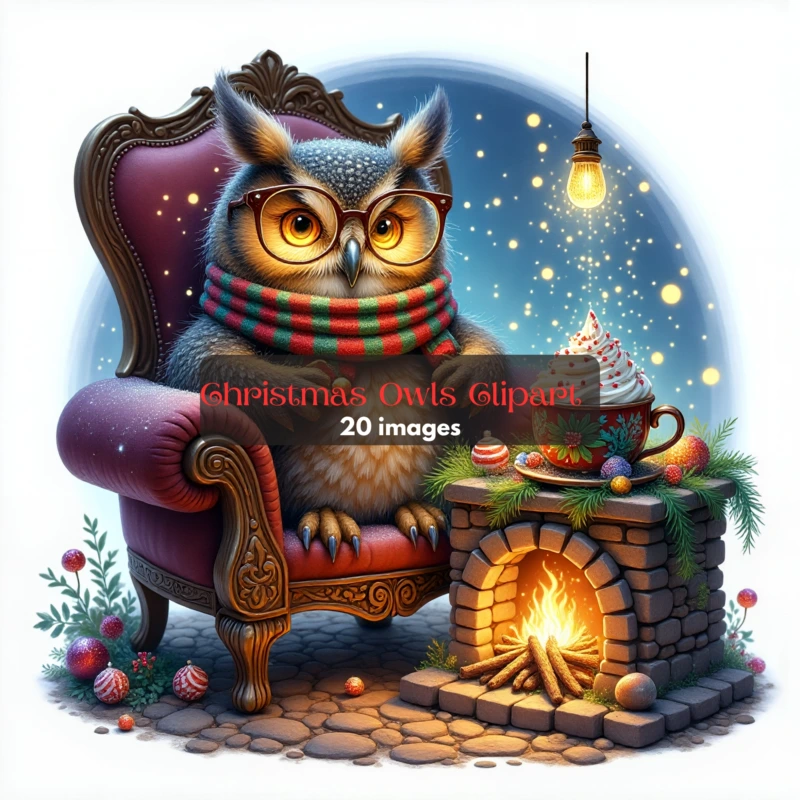 christmas owls 1