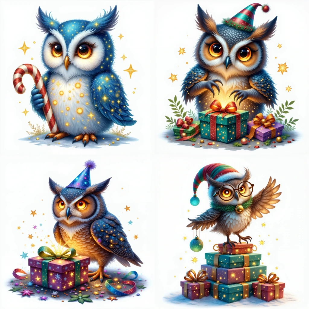 christmas owls 2