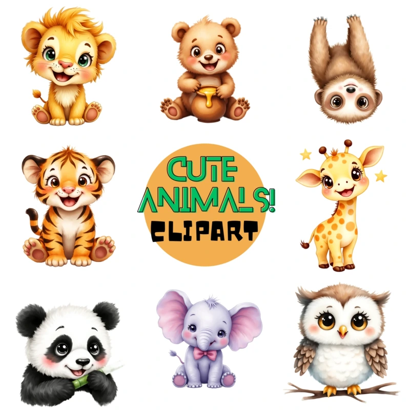 cute animals clipart 1
