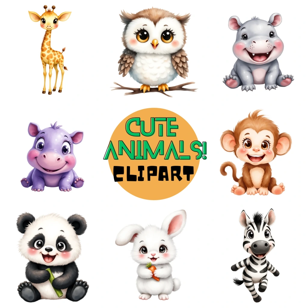 cute animals clipart 2
