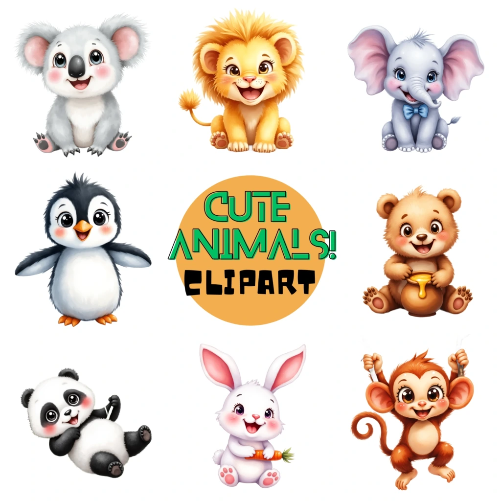 cute animals clipart 4