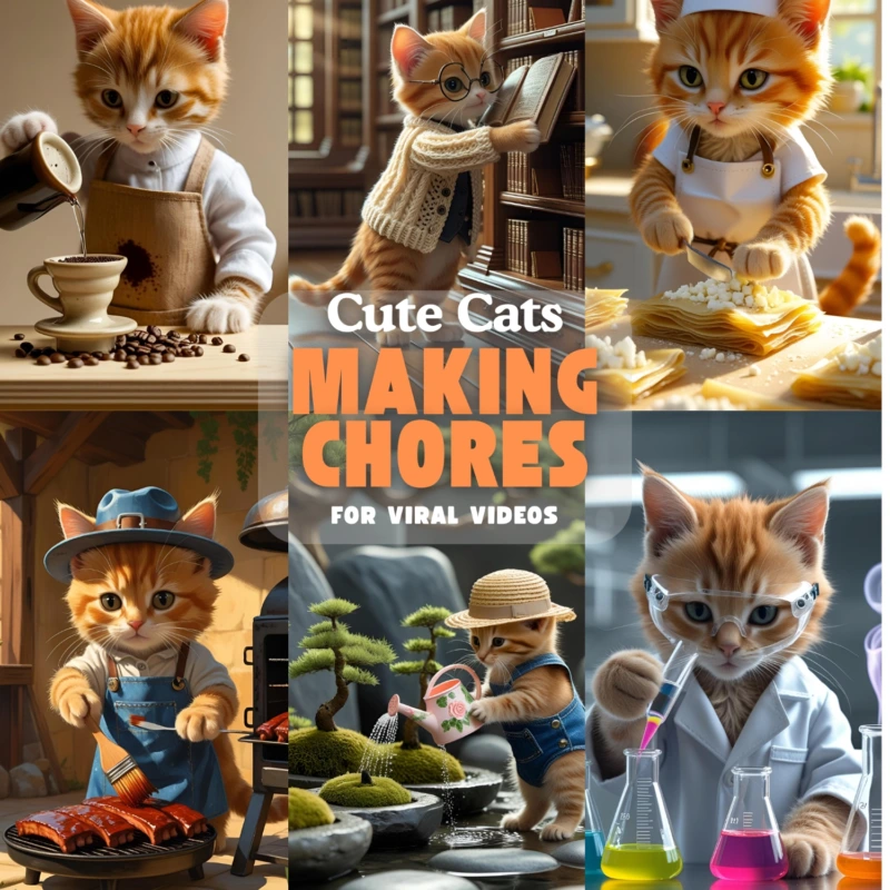 cute cats chores images 1