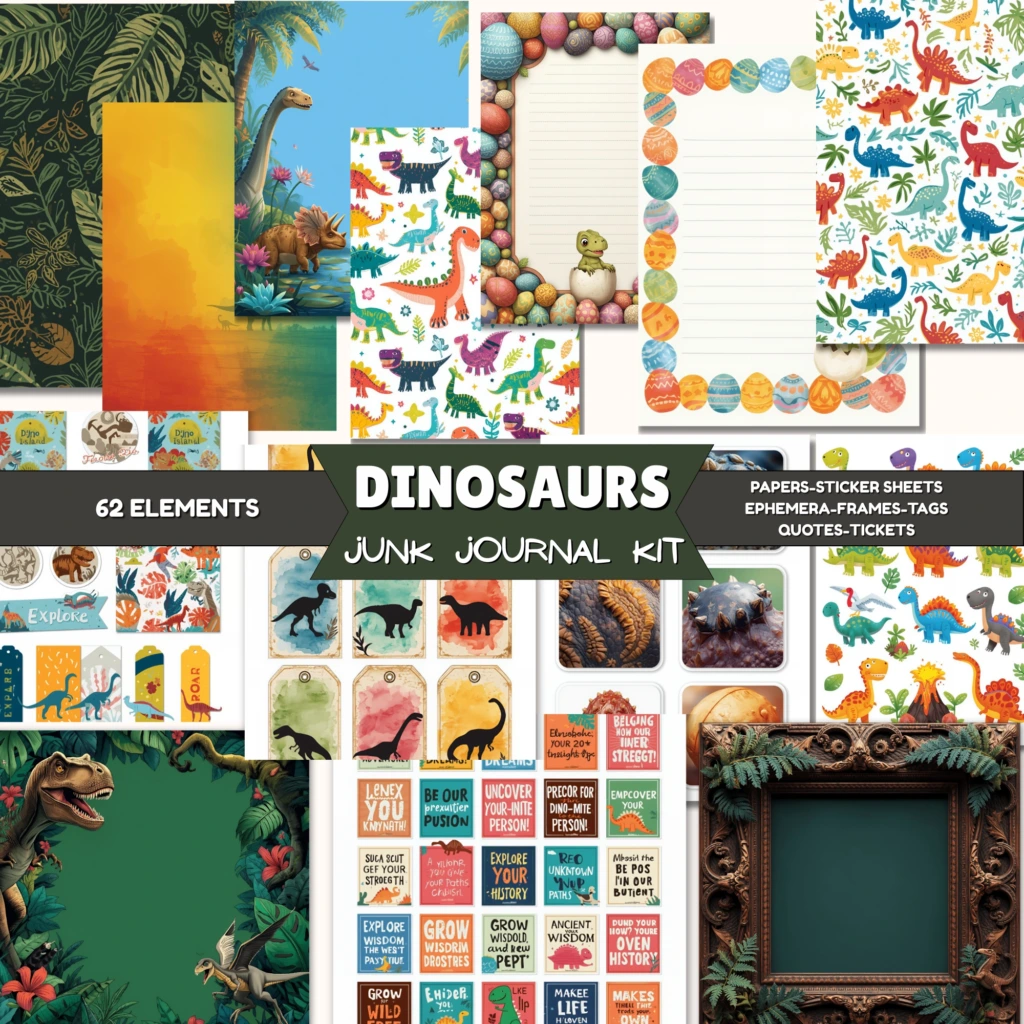 dinosaur junk journal 1
