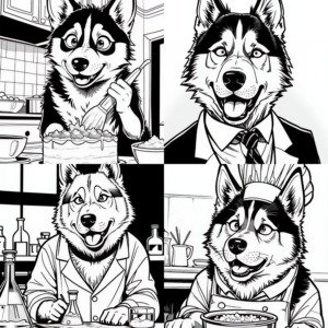 dogs coloring pages 2