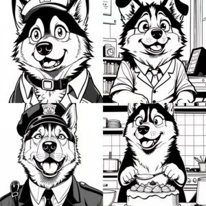 dogs coloring pages 3