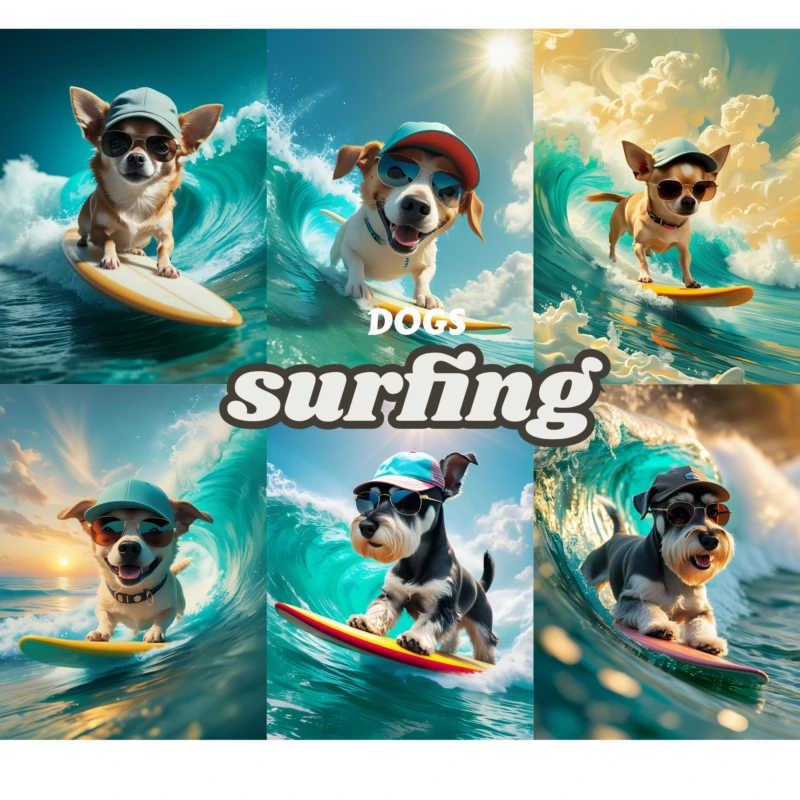 dogs surfing 1