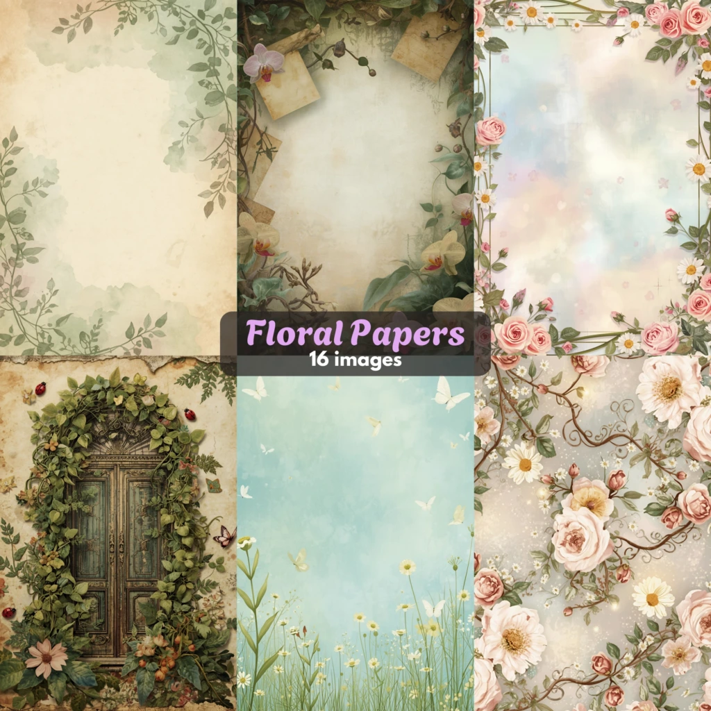 floral papers 1