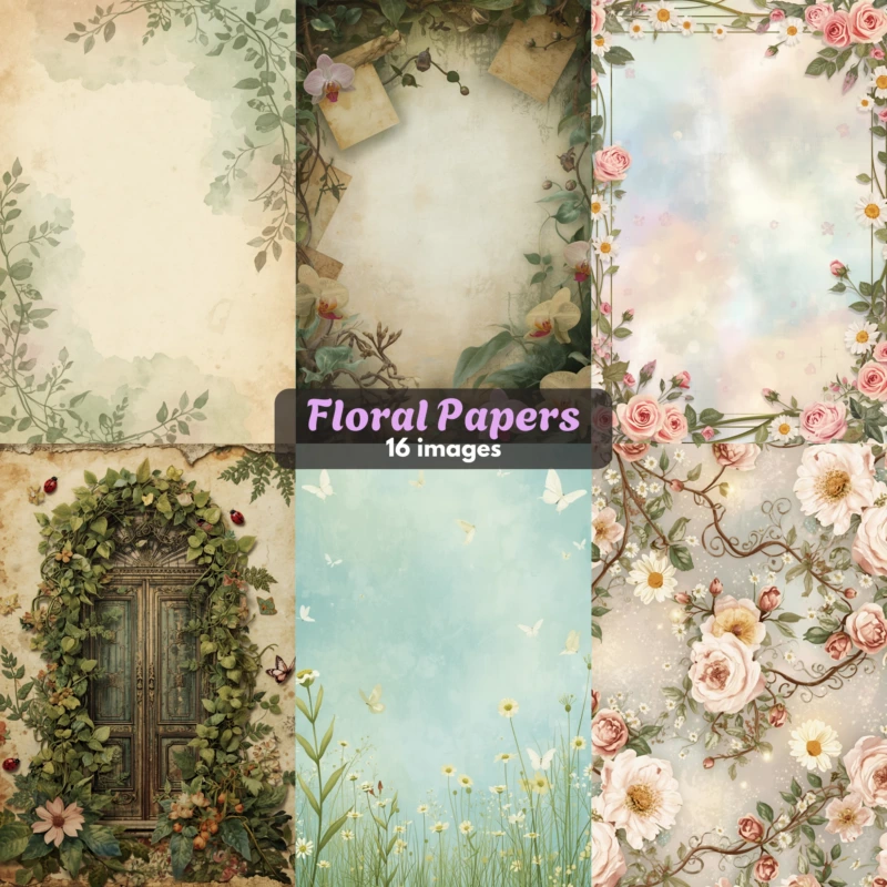 floral papers 1