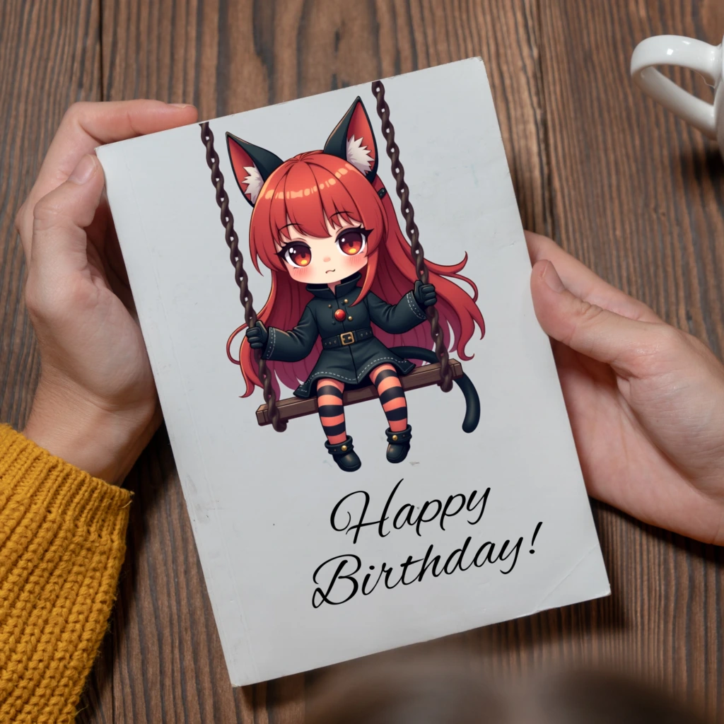 gothic catgirl clipart 6