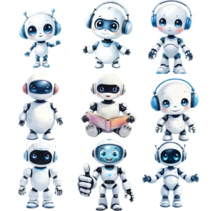 humanoid robots clipart 3