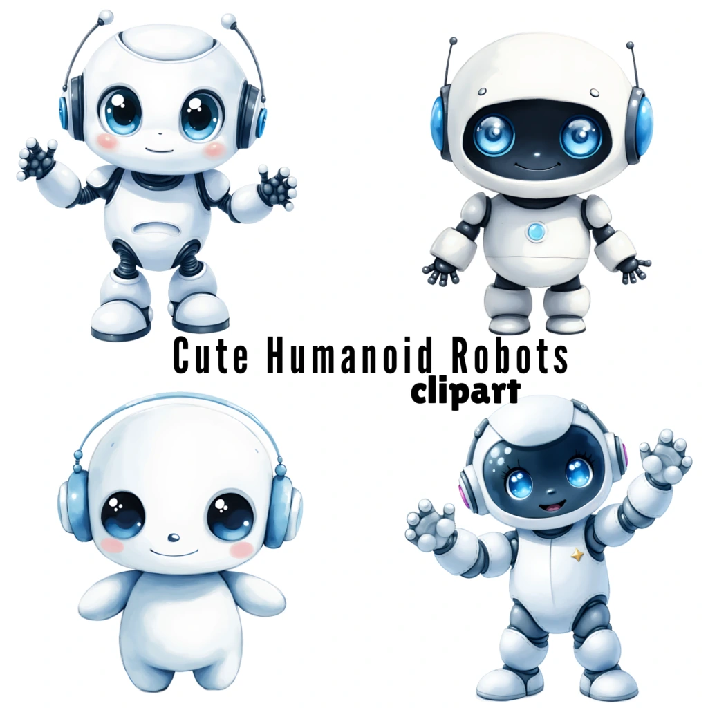 humanoid robots clipart 4