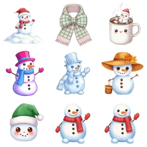 kawaii snowman 3