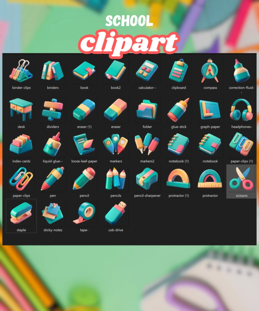 school supply clipart 4