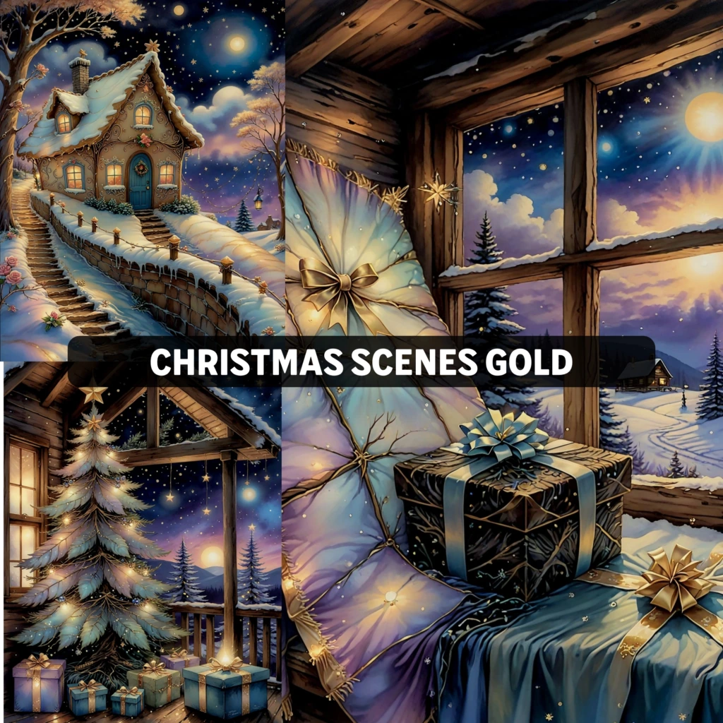 ChristmasSscenesGoldPagesPromo Copy Artboard 1