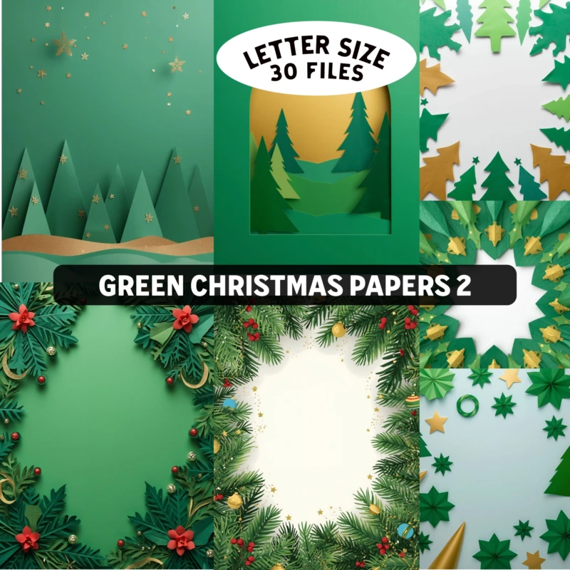 GreenChristmasPages2 Artboard 1