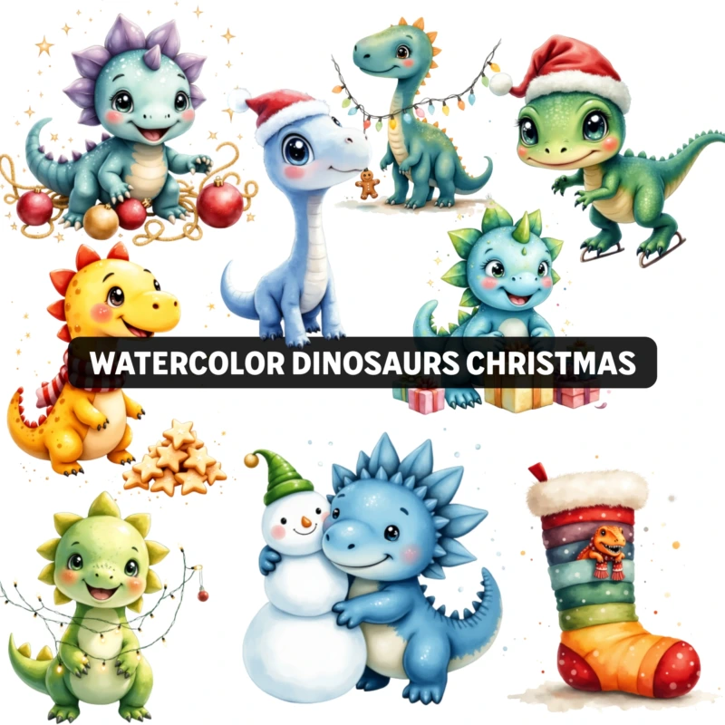 WatercolorDinosaursChristPromo Artboard 1