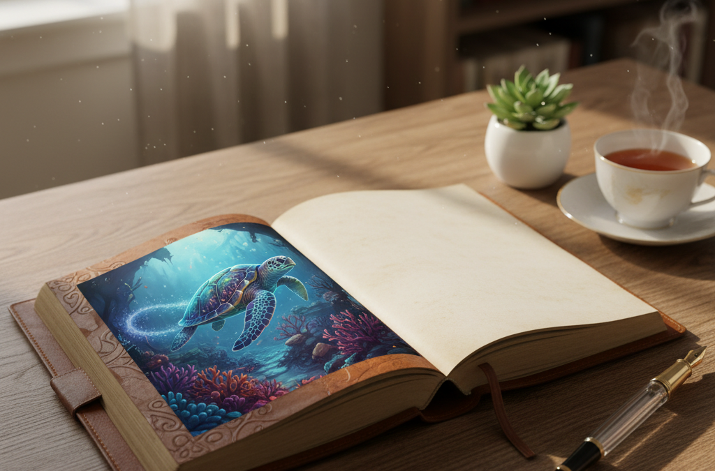 Dive into Creativity: Discover the Magical Sea Turtle Fantasy Journal Pages