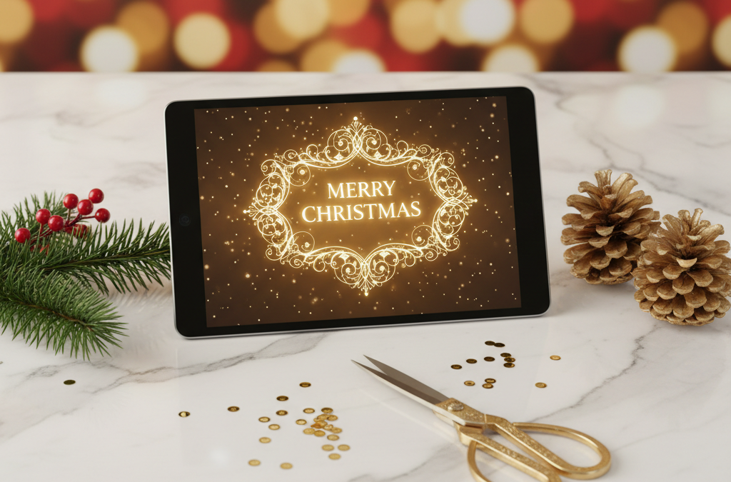 Elevate Your Holiday Projects with Ornate Gold Merry Christmas Plaques