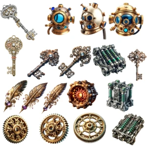 Steampunk Elements 3 Artboard 2