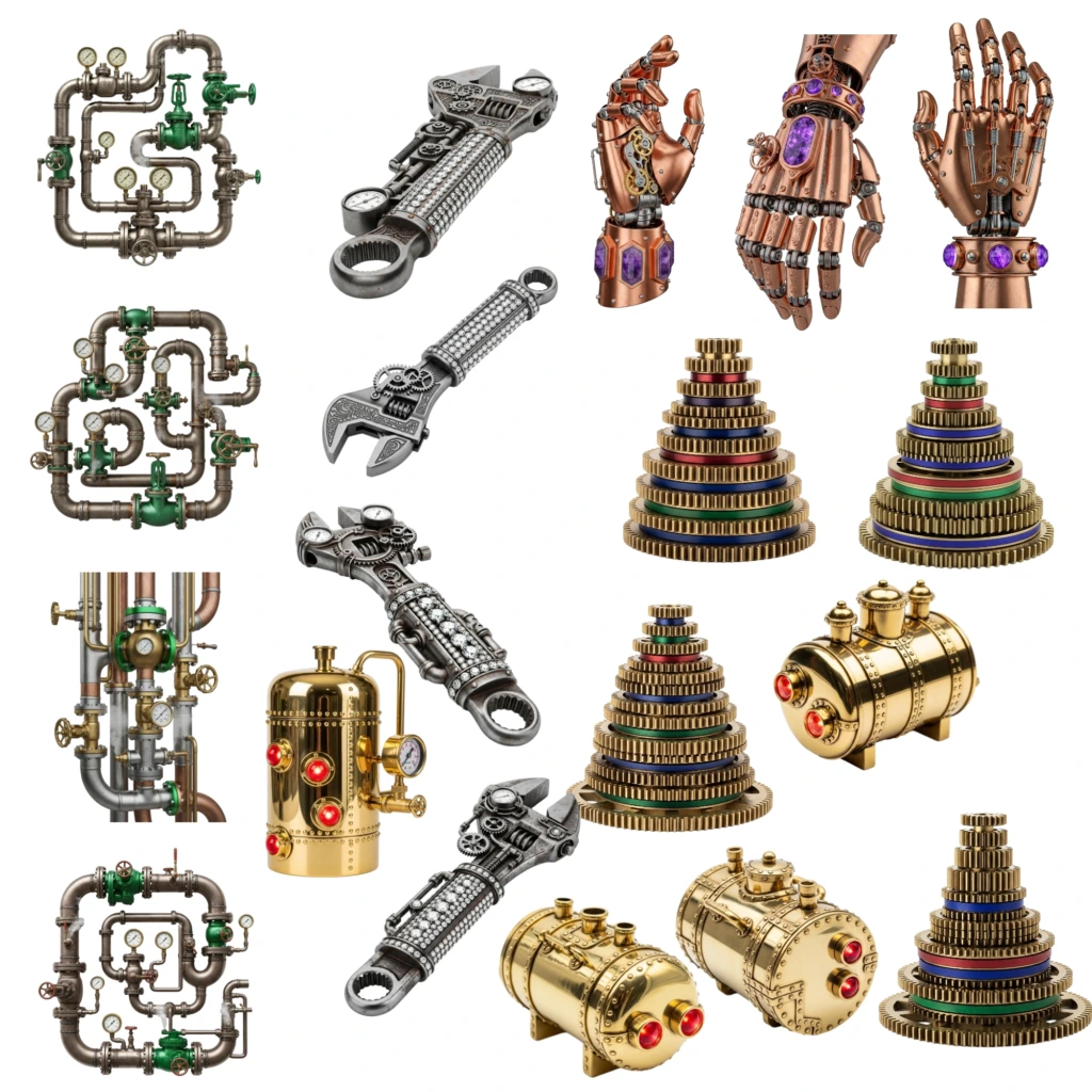 Steampunk Elements 3 Artboard 6