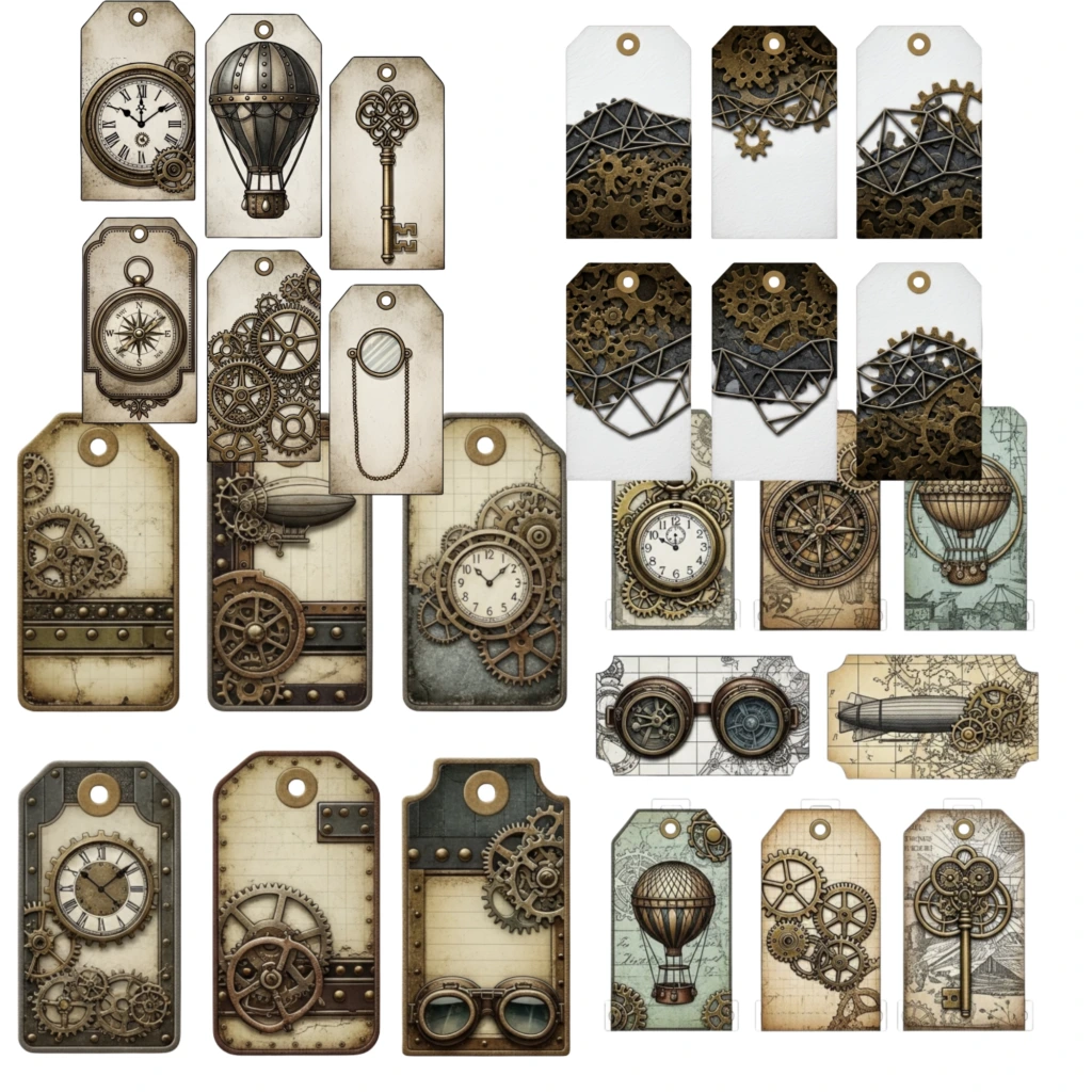 Steampunk Tags Fussy Artboard 5