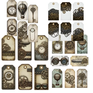 Steampunk Tags Fussy Artboard 5
