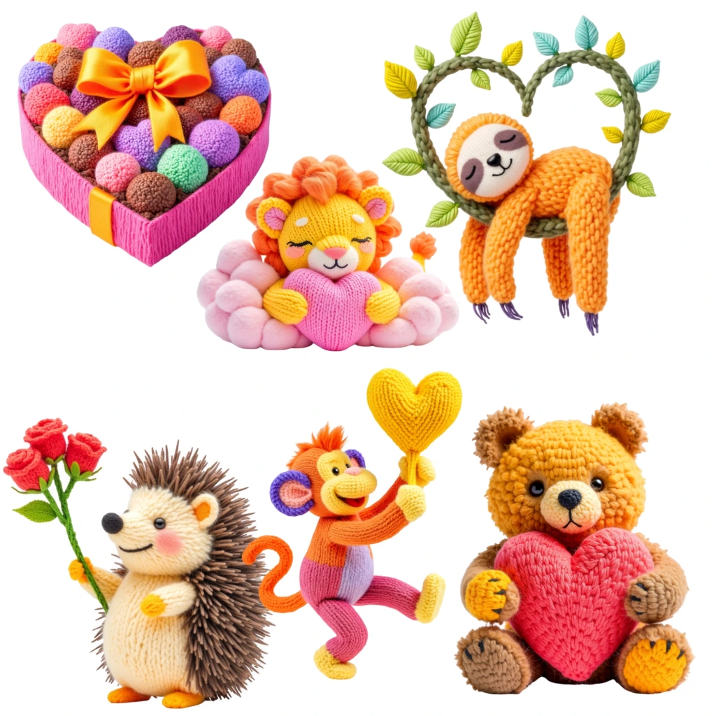 animals crochet clipart 4
