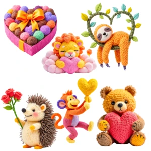 animals crochet clipart 4
