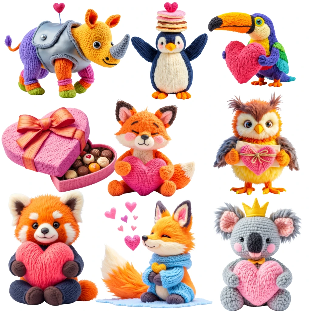 animals crochet clipart 6