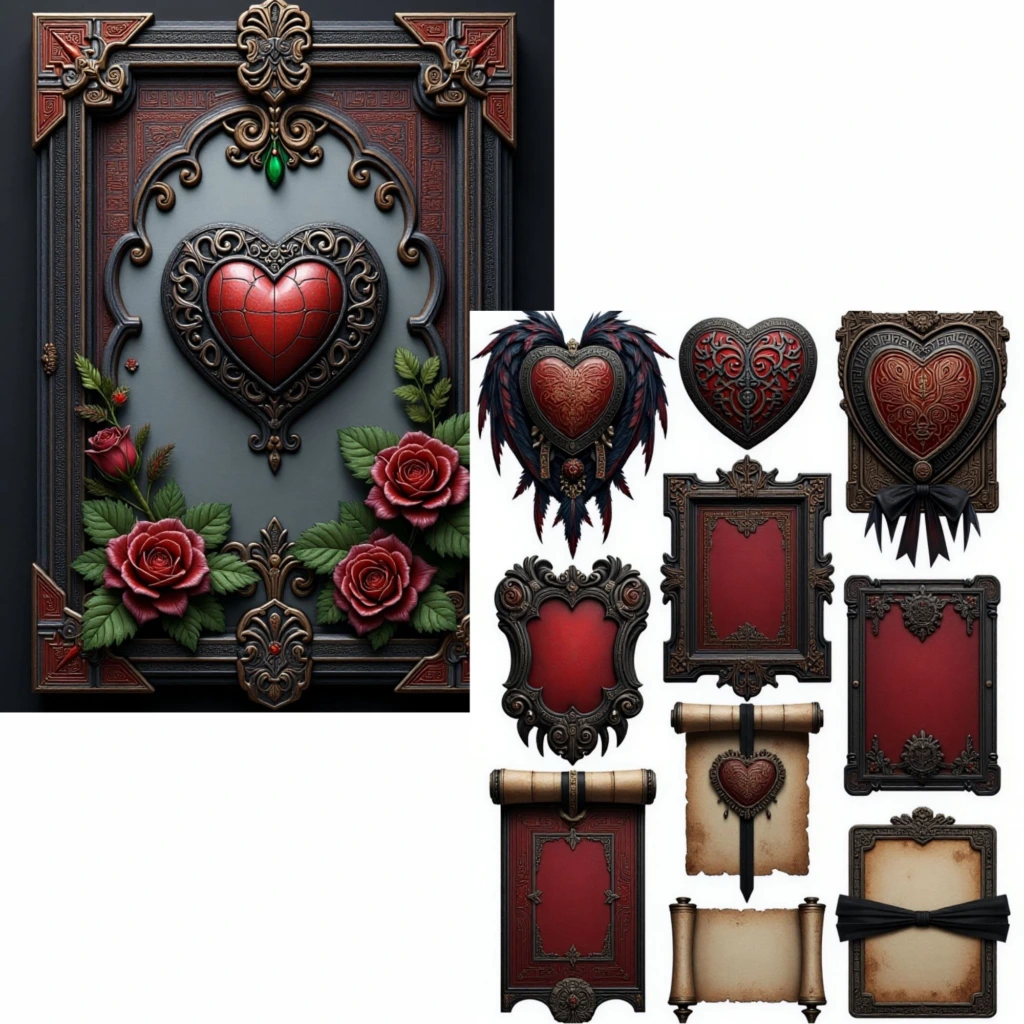 gothic valentine junkjournal 11