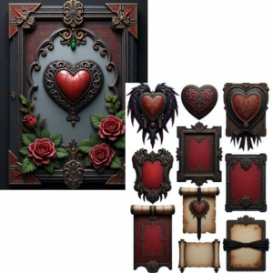 gothic valentine junkjournal 11