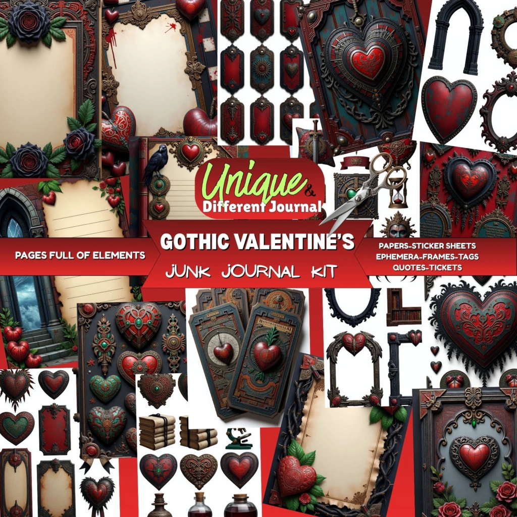 gothic valentine junkjournal 2
