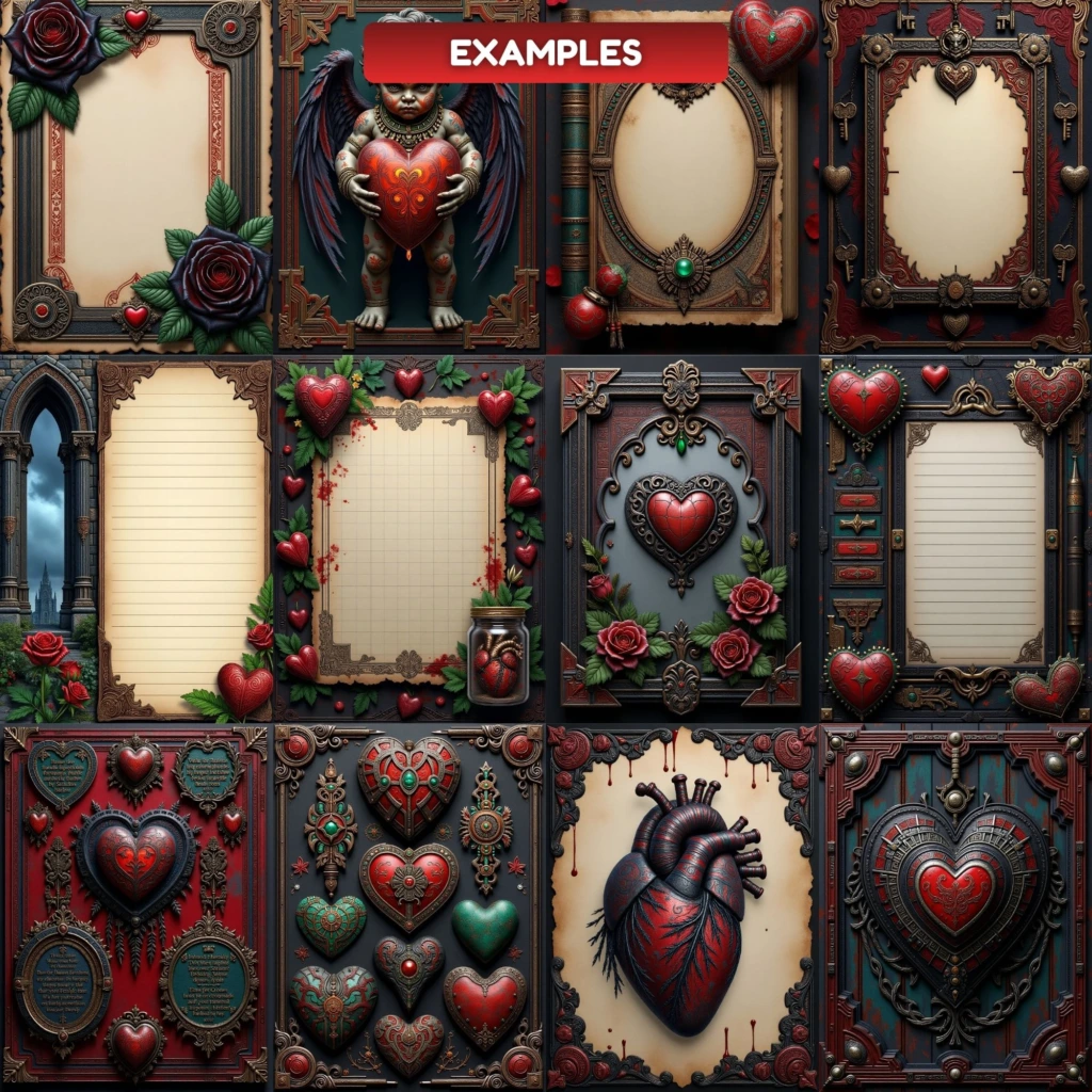 gothic valentine junkjournal 3