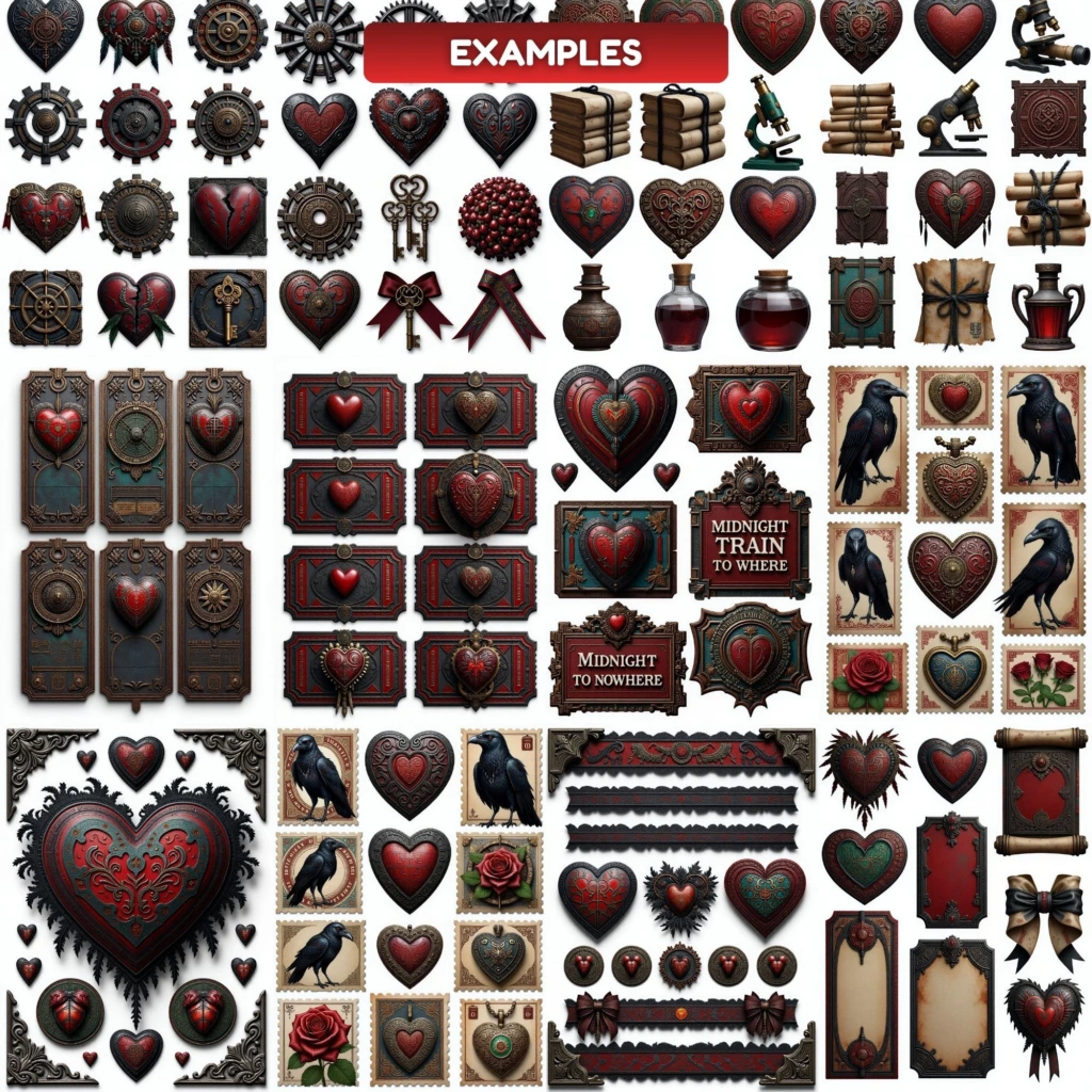 gothic valentine junkjournal 5