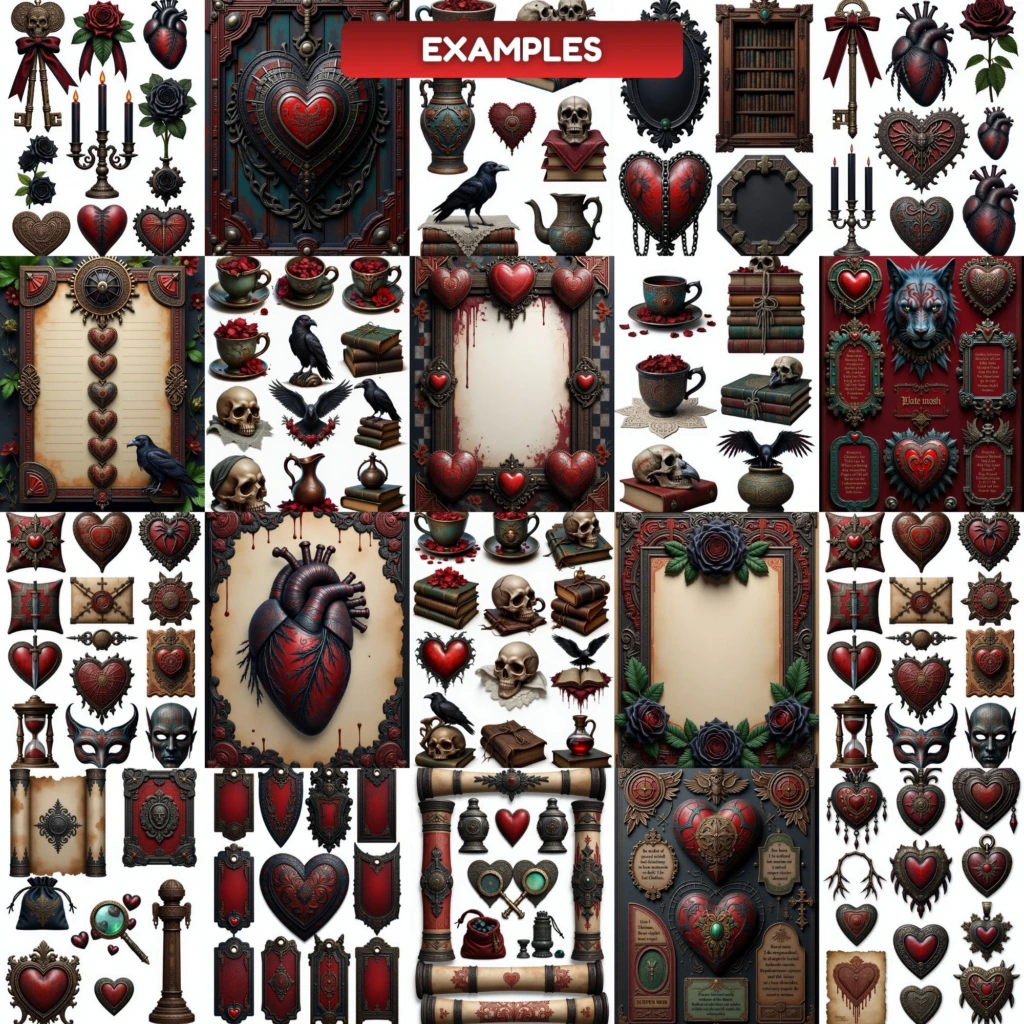 gothic valentine junkjournal 7