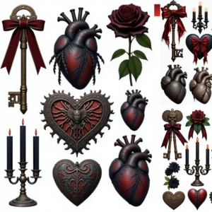 gothic valentine junkjournal 8
