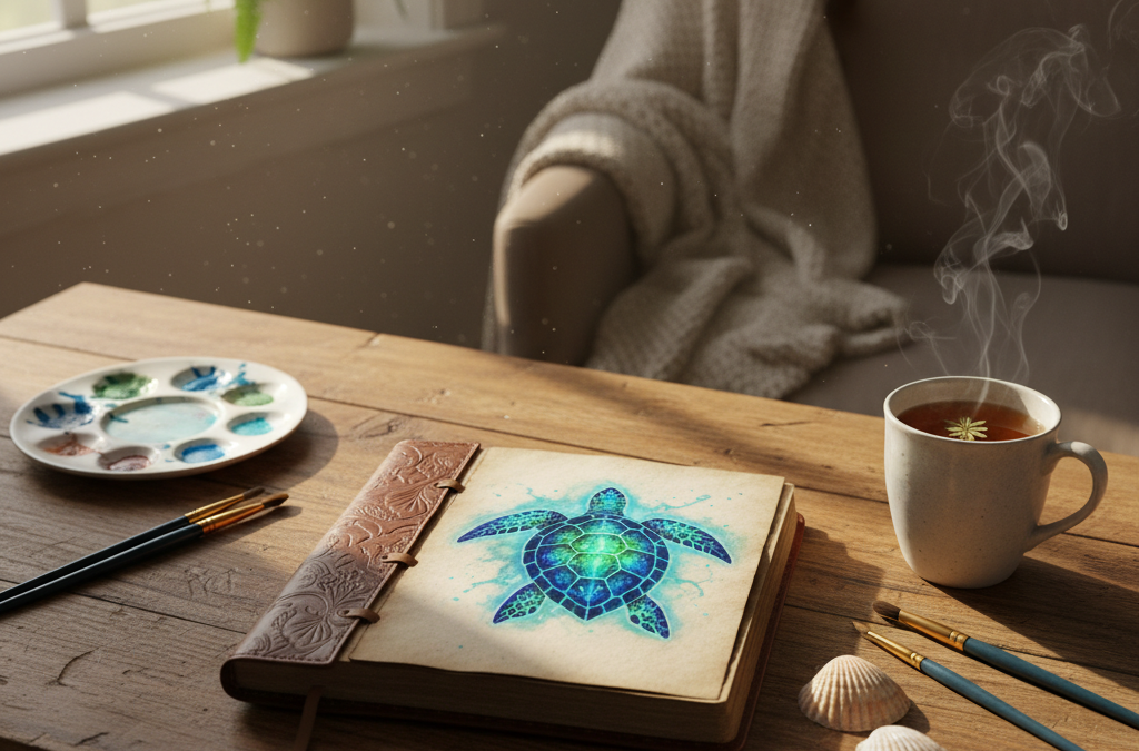 Dive into Creativity: Exploring the Magical Sea Turtle Fantasy Journal Pages