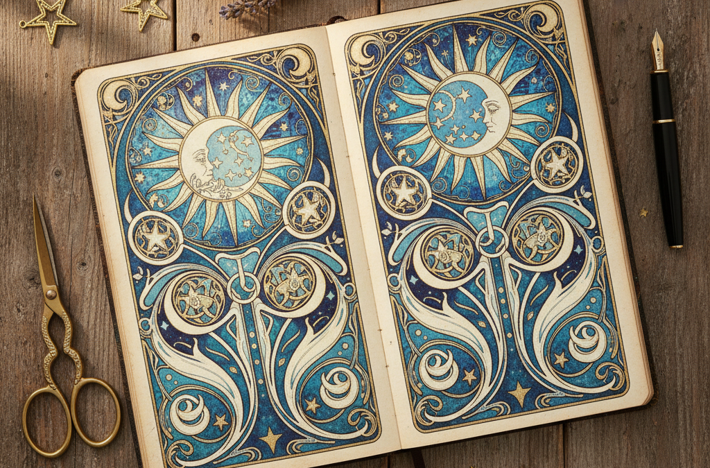Elevate Your Crafts with the Celestial Pages Art Nouveau Junk Journal Kit