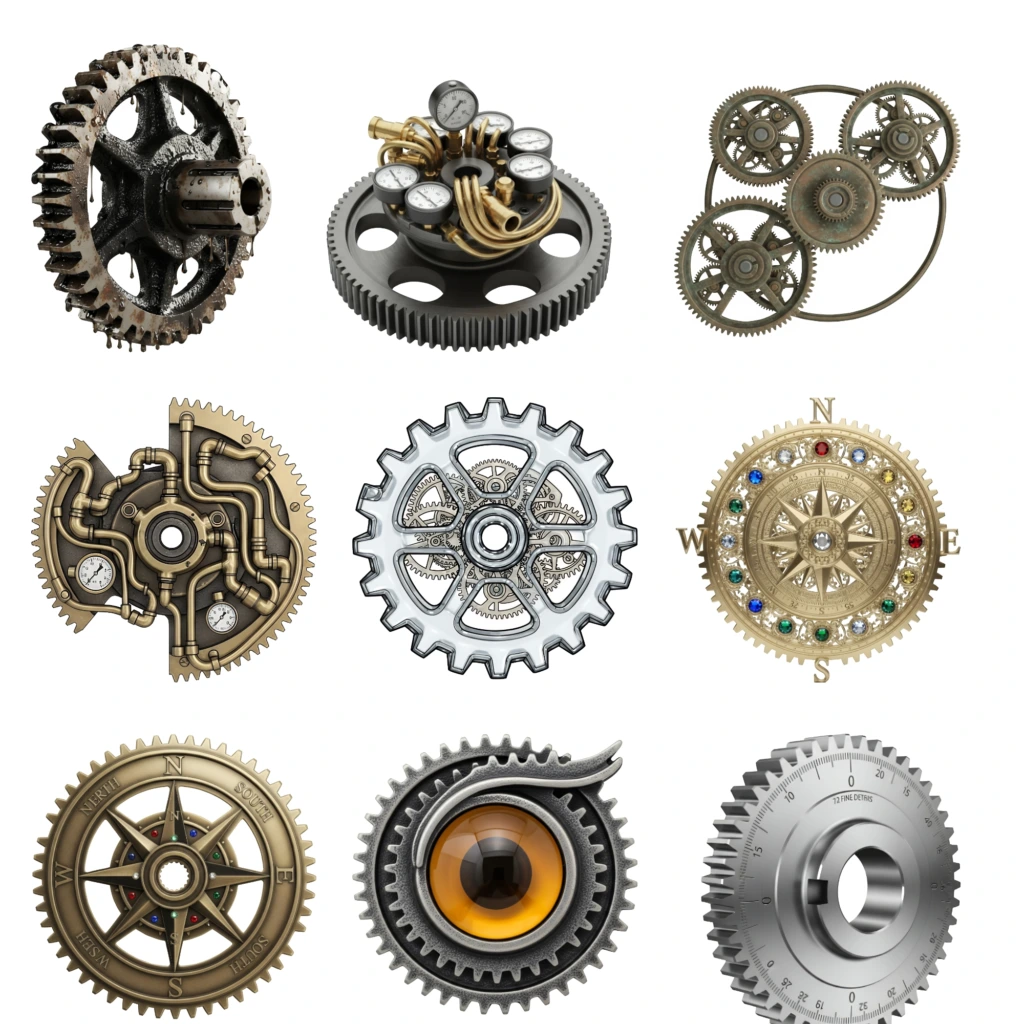 steampunk gears clipart 6