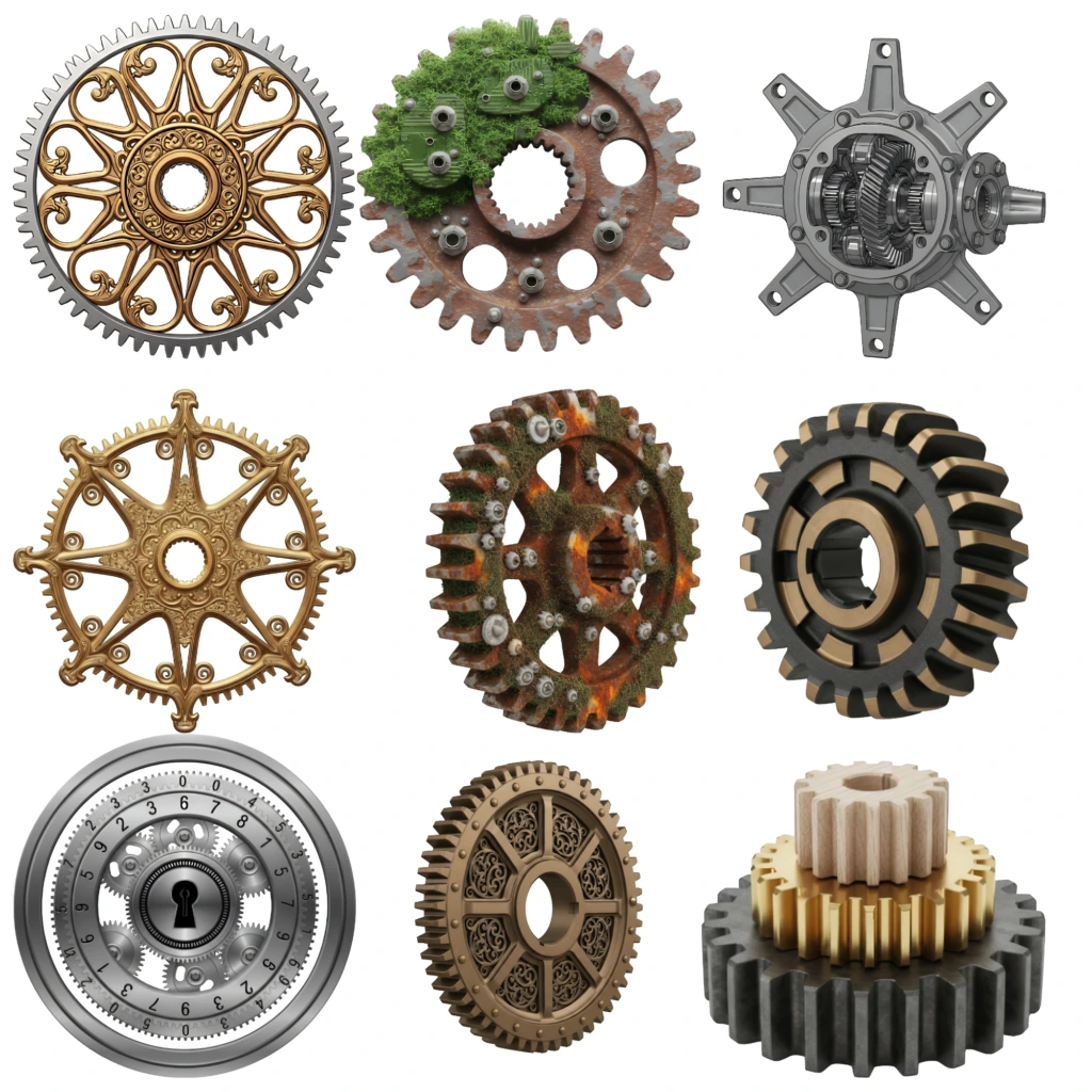steampunk gears clipart 7