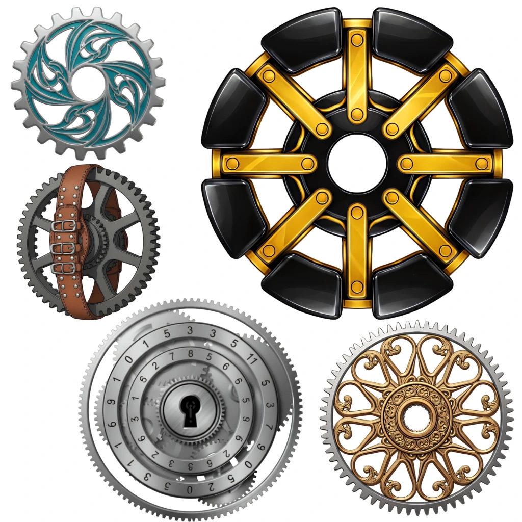 steampunk gears clipart 9