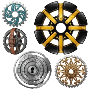 steampunk gears clipart 9