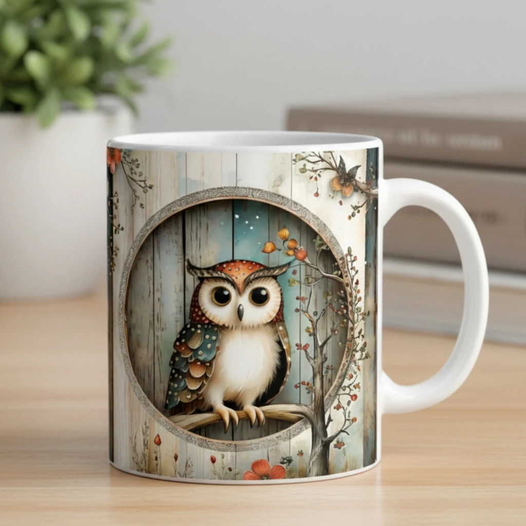 Owl Digital images junk journal Artboard 15