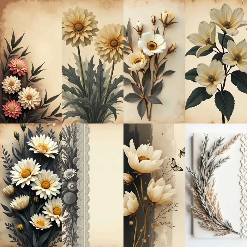 SephiaFlowersPagesPromo Artboard 8